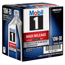 Mobil 1 High Mileage Full Synthetic Motor Oil 10W30, 1-Quart/6-pack