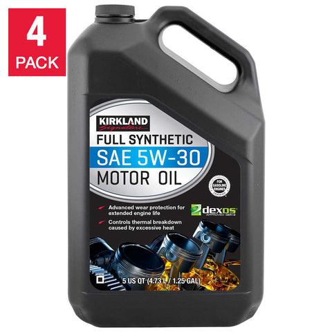 Kirkland Signature 5W-30 Full Synthetic Motor Oil 5-quart, 4-pack