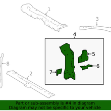 Genuine Toyota Radiator Support Side Panel 53202-47903