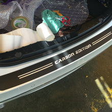 4D Carbon Fiber Rear Trunk Bumper Guard Accessories Decal Sticker Moulding Trim