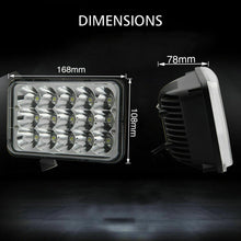 4Pcs 4x6" LED Headlight Sealed Hi/Lo Beam Fog Light For Freightliner FLD120 112