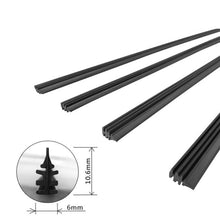 26" 6mm Auto Car SUV Windshield Frameless Rubber Wiper Blade Refill Universal