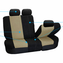 Seat Covers For Highback Car Truck SUV Van Universal Fit Beige Black