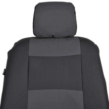 Charcoal/Black PU Leather Full Seat Cover Set w/Headrest Covers Sedan Truck SUV