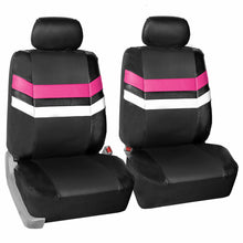 Universal Fit PU Leather Seat Covers Full Set For SUV Car Van Auto Pink Black