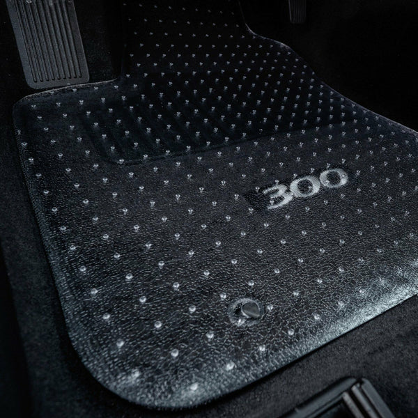 For Nissan Rogue 14-20 Floor Mats 1st, 2nd Row & Cargo Mat Folded Up Seats Clear