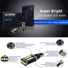 AUXITO 2X T15 921 912 Backup Reverse Light LED Canbus ERROR FREE Bulb 6000K