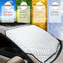 Silver Car Windshield Cover Sun Shade Protector Snow Ice Rain Dust Frost Guard