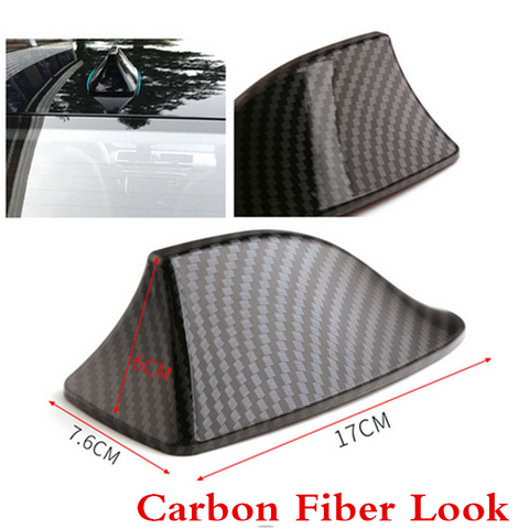 1pcs Shark Fin Decoration Antenna Carbon Fiber Look ABS Universal For Car Roof