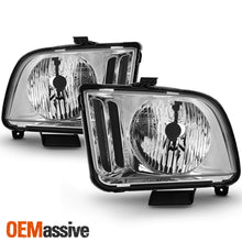 Fit 2005 2006 2007 2008 2009 Ford Mustang Clear Headlights Pair Lamps Left+Right