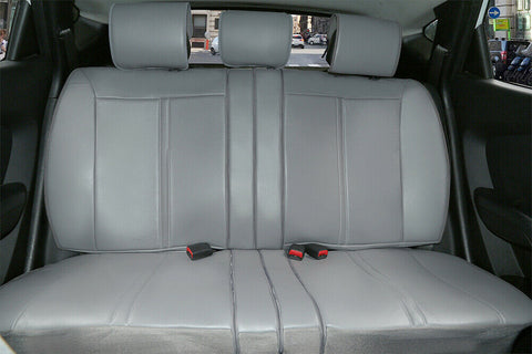 PU Leather Car Rear Seat Cushion Covers for Nissan 2095 Gray