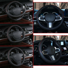 PU Leather Car Steering Wheel Cover Anti-slip Protector Fit For 38cm Accessories