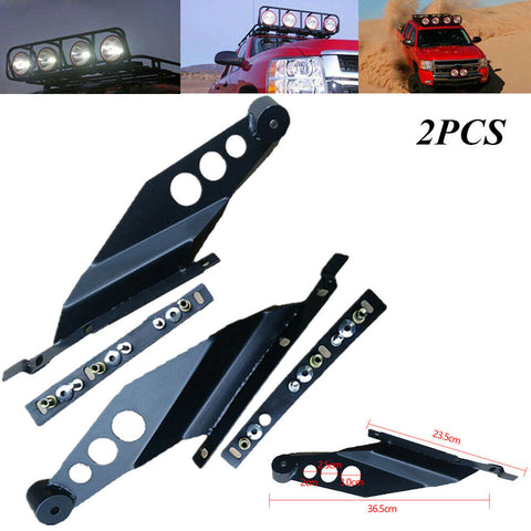 2*Universal LED Light Strip Bracket Car Upper Bar Mounting Bracket fit Jeep Ford