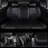 5D Car Seat Cover Cushions PU Leather 5-Sits Protector Black Interior Universal