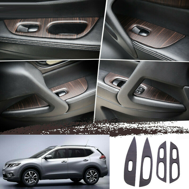 For Nissan Rogue 2014-2020 Peach Wood grain car Window lift panel switch cover