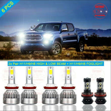 Combo LED Headlight Bulbs For Toyota Tacoma 16-20 High & Low Beam & Fog Light 6x