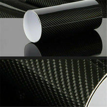 Car Stickers Carbon Fiber 7D Ultra Shiny Gloss Vinyl Wrap Decal Black 12"x 60"