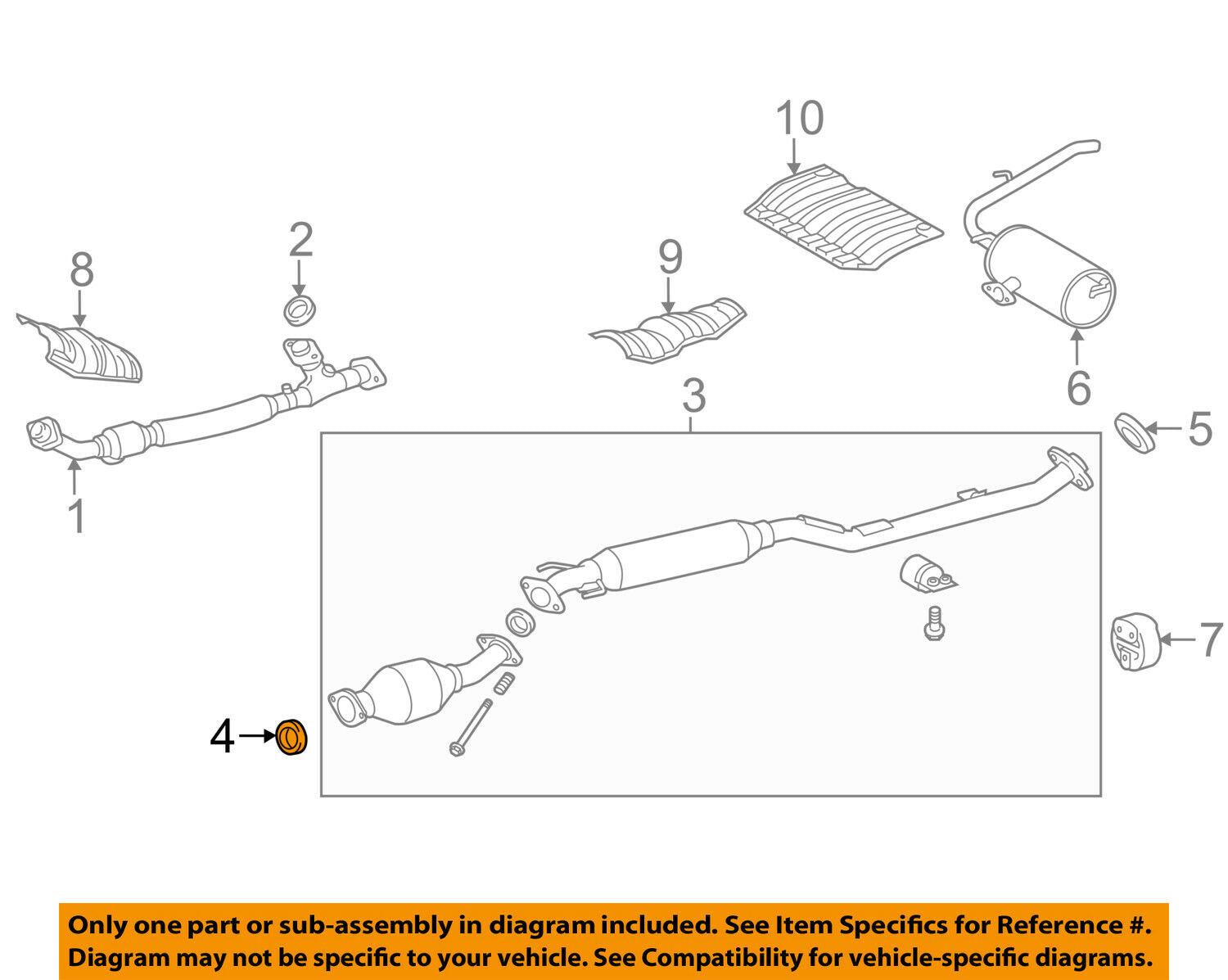 TOYOTA OEM Exhaust-Converter & Pipe Gasket 174510D140