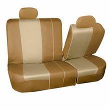 Universal Highback Seat Covers Full Set For Auto SUV Car 2 Tone Beige