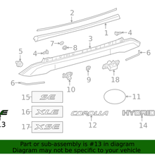 Genuine Toyota Nameplate 75444-02D00