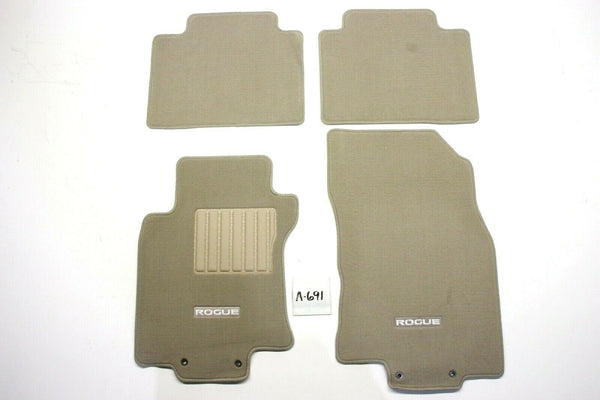New OEM Nissan Rogue 2014-2020 Tan 4 Piece Floor Mats Almond Carpet Mat Set
