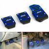 3x Blue Non-Slip Treadle Manual Car Brake Accelerator Foot Pedal Pad Covers
