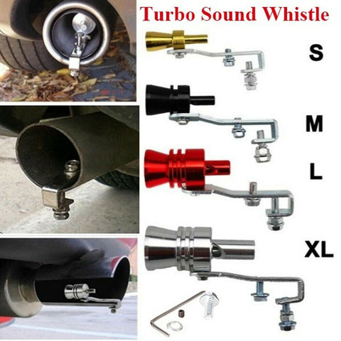 Universal Car Turbo Sound Whistle Blowoff Valve Simulator Exhaust Muffler Pipe