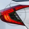 Fits Civic Sedan 16-20 Fog Tail Light Reflector Sidemarker Smoke Tint Overlay