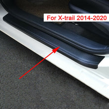 For Nissan X-trail T32 PU Leather Door Sill Scuff Plat Protector Cover Trim 4pc