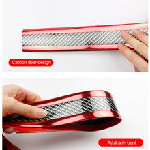 Auto Car Stickers Door Sill Plate Cover Carbon Fiber Trim Threshold Accessories