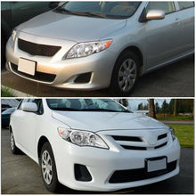 For 2009-2010 Toyota Corolla Chrome Housing Amber Corner Headlights Headlamp Set