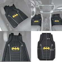 New 5pc BATMAN Car Truck All Weather Rubber Floor Mats Steering Wheel Cover Set