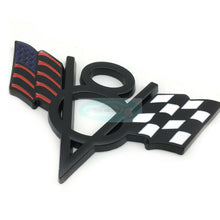 Black V8 American US USA United State Chrome Metal Front Emblem Badge For Toyota