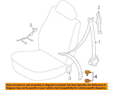 TOYOTA OEM Front Seat Belt-Belt & Retractor Repair Kit 7321902030