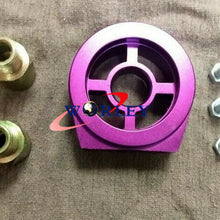 Aluminum Oil Filter Sandwich Plate Adapter 1/8 NPT 10AN Oil Cooler purple