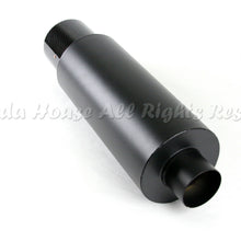 TRACK PERFORMANCE! 1X N1 STYLE ALL MATTE BLACK STRAIGHT EXHAUST MUFFLER+ CF TIP