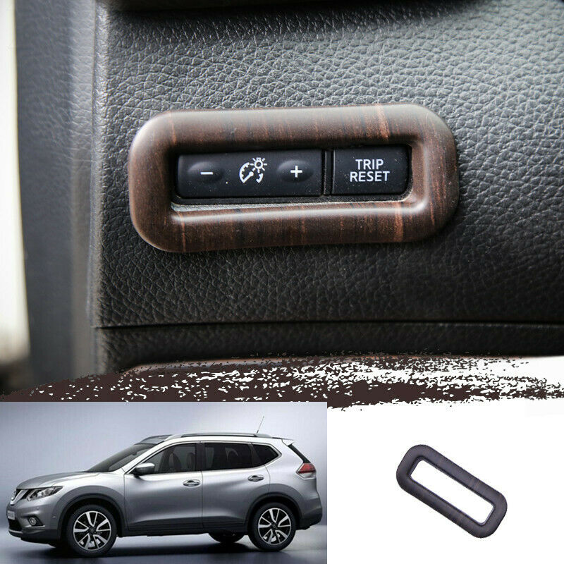 For Nissan Rogue 2014-2020 ABS Peach Wood grain Odometer adjustment cover Trim