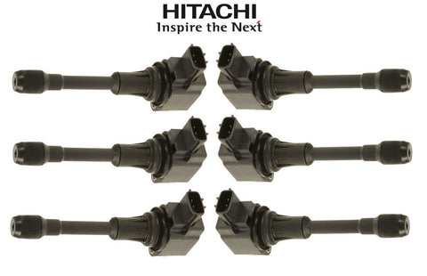 Hitachi Set of 6 Direct Ignition Coils IGC0002 for Infiniti FX50 M56 Q70 QX70