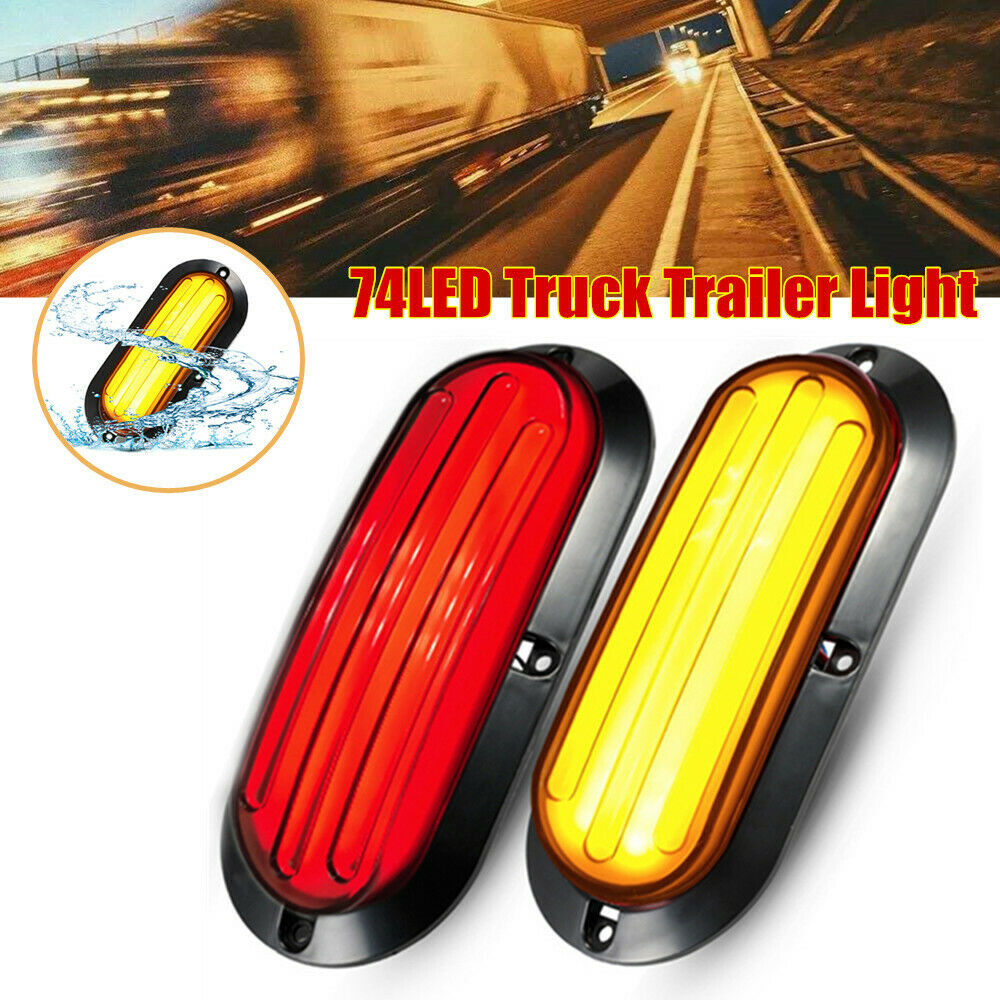 4LED Car Turn Reverse Heavy Truck RV Guiding Tail Lamp Trailer Rear Brake Light