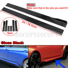 78.7'' Side Skirts Rocker Panel Bottom Line Black For Toyota Corolla 2015-2021