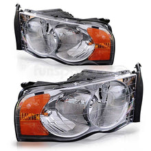 for 2002-2005 Dodge Ram 1500 2500 3500 Chrome Headlights Headlamps Left+Right