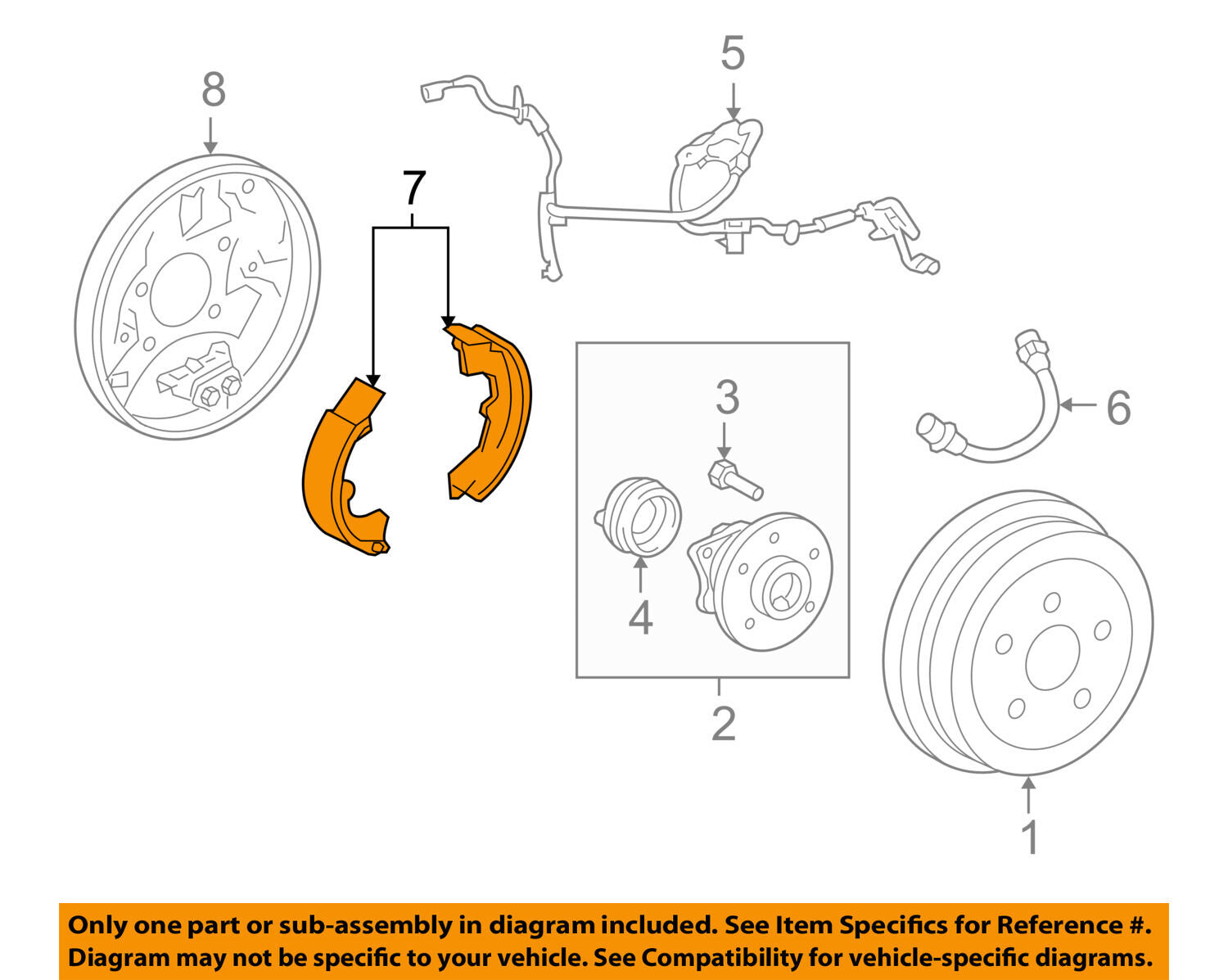 TOYOTA OEM 09-18 Corolla Brake-Shoes 0449502212