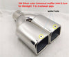 Chrome Stainless Steel 2.5 inch Inlet Dual Outlet Car Rear Exhaust Muffler Pipe