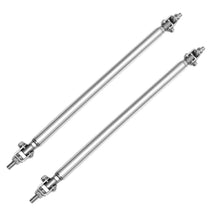 2PCS Premium Quality Aluminum Alloy Chrome Finish Bumper Lip Splitter Strut Rod