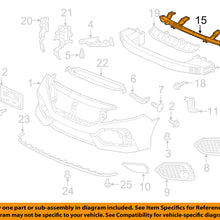 HONDA OEM 2017 Civic Front Bumper Grille Grill-Upper Support 71150TGGA00