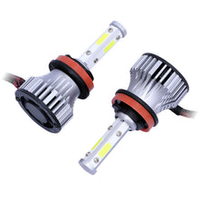 4 Sides H11 H8 H9 LED Headlight High Power Bulb 6000K 2200W Low Beam Fog Light x