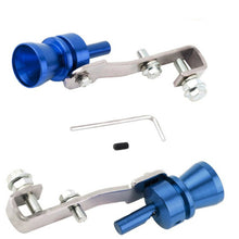 Car Turbo Sound Muffler Exhaust Pipe Vale Simulator Whistle Eyeable Size M Blue