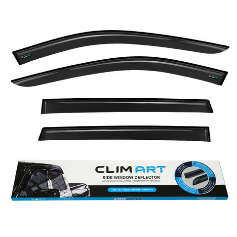 CLIM ART Rain Guards for Nissan Rogue 2014-2020 Tape-on Side window deflectors