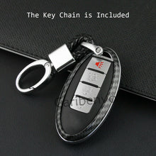 Carbon Fiber ABS Solid Car Key Keychain Cover For Nissan Infiniti Most Vehicles