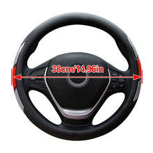 Luxury Reflective Leather 38cm Car Vans Steering Wheel Cover Non-Slip Breathable